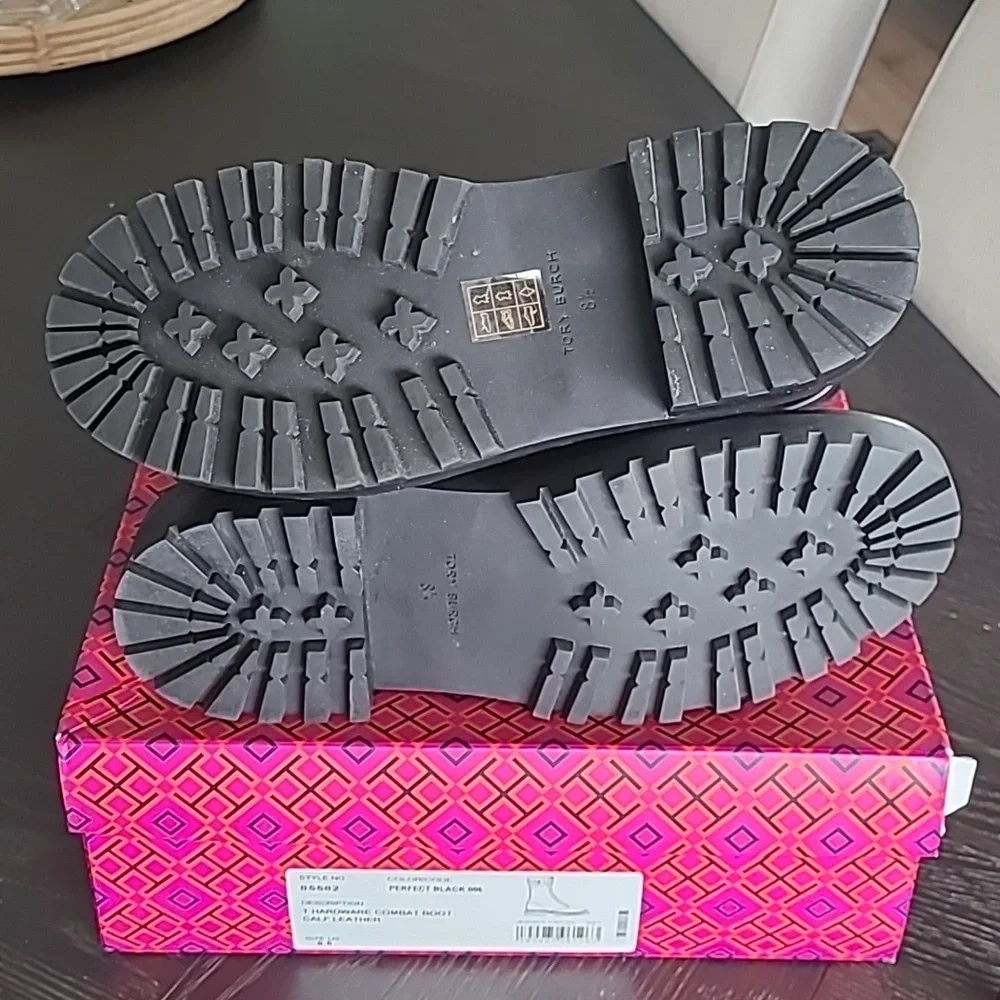 Tory Burch T Hardware Combat Boots